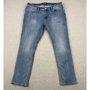 DU/ER Jeans Mens 38x32 Blue L2X Relaxed Taper Performance Denim Coolmax Stretch